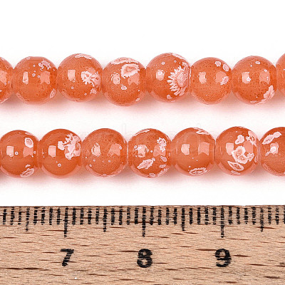 Baking Paint Glass Beads Strands DGLA-N015-6mm-04-1