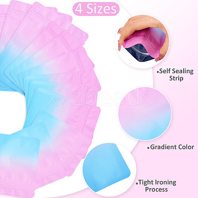 100Pcs 4 Styles PET Zipper Bags OPP-TA0001-19B-1