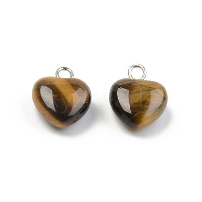 Natural Tiger Eye Charms G-T132-005A-1