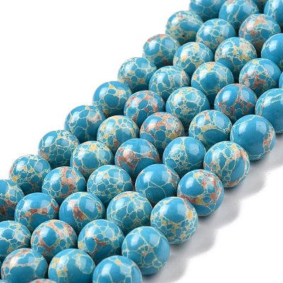 Synthetic Imperial Jasper Beads Strands G-E568-01C-05-1