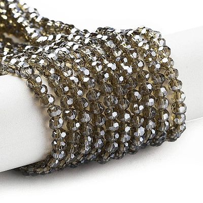 Electroplate Transparent Glass Beads Strands EGLA-A035-T3mm-A16-1