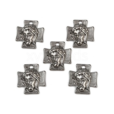 Tibetan Style Alloy Cross with Jesus Alloy Pendants for Easter Jewelry K0P62051-1