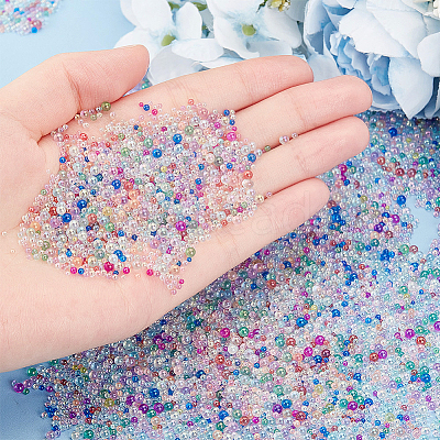 180G 6 Colors Transparent Glass Beads GLAA-PH0003-06-1
