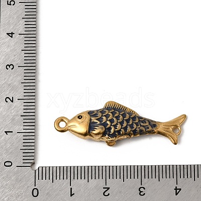 304 Stainless Steel Enamel Fish Connector Charms STAS-B128-55G-02-1