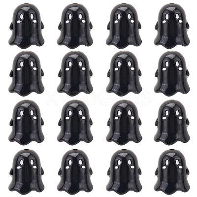 30Pcs Opaque Acrylic Beads MACR-SC0001-60B-1