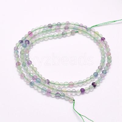 Natural Fluorite Beads Strands G-F509-38-4mm-1