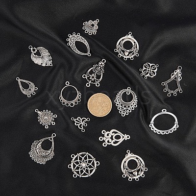 Tibetan Style Alloy Chandelier Components TIBE-SC0001-04AS-1