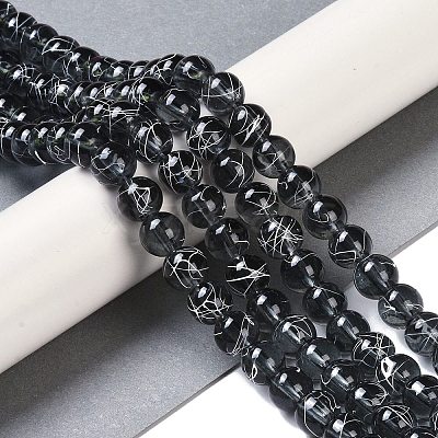 Drawbench Transparent Glass Beads Strands GLAD-Q012-8mm-14-1