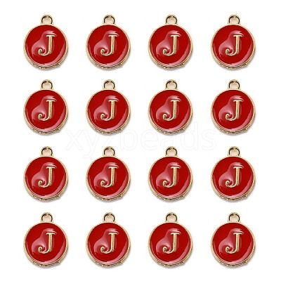 Golden Plated Alloy Enamel Charms ENAM-S118-03J-1