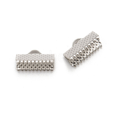Iron Ribbon Crimp Ends E005Y-1