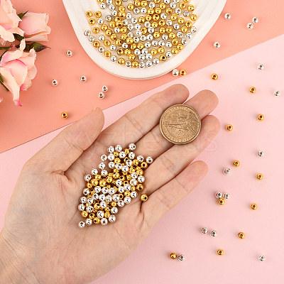 1200Pcs 2 Colors CCB Plastic Beads CCB-PA0001-04B-1