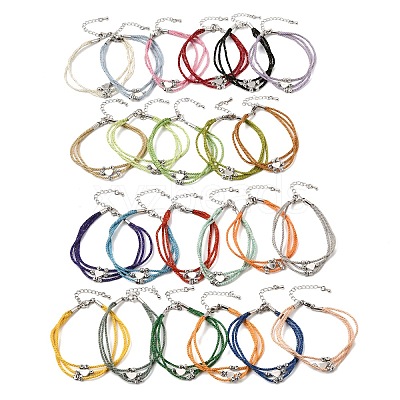 Polyester Multi-Strand Bracelets FB-CBA983F-02P-1