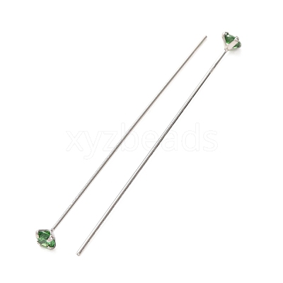 Brass Micro Pave Cubic Zirconia Stud Earring Findings CU-CBA4618-01P-05-1