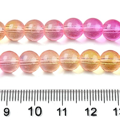 Baking Paint Transparent Glass Beads DGLA-M001-8mm-05-1