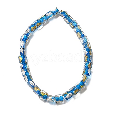 Handmade Gold Foil and Silver Foil Lampwork Beads FOIL-C001-01A-08-1