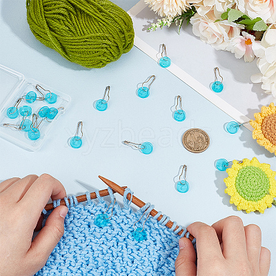 Acrylic & Iron Locking Stitch Marker FIND-BC0013-50-1