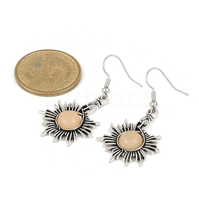 Alloy Resin Dangle Earrings EJEW-JE06370-01-1