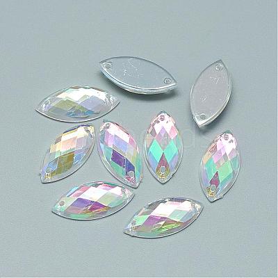 Sew on Rhinestone GACR-Q027-6x12-01-1