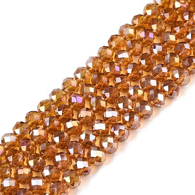 Electroplate Glass Beads Strands EGLA-A044-T4mm-B04-1