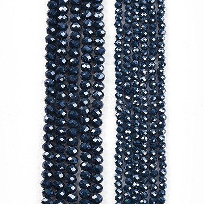 Electroplate Glass Beads Strands EGLA-A044-P4mm-A16-1