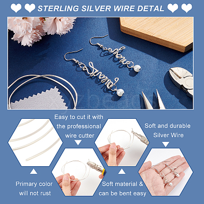 1Pc 999 Fine Silver Wire STER-BC0001-71B-1