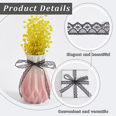 Polyester Flower Lace Ribbon OCOR-CY0004-21-1