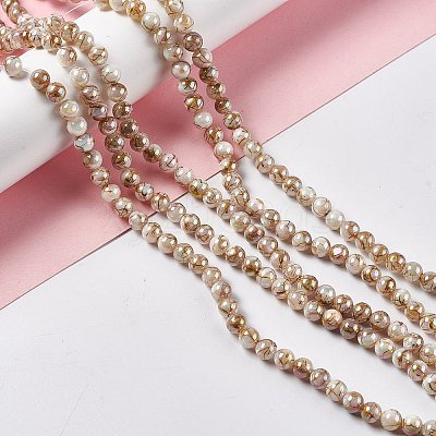 Drawbench Style Natural Freshwater Shell Beads Strands X-SHEL-F003-10B-1
