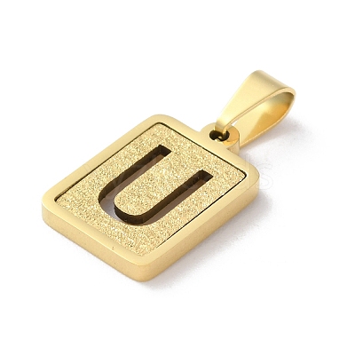 304 Stainless Steel Alphabet Pendants STAS-S152-01G-U-1