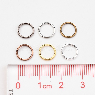 1 Box 6 Color Iron Open Jump Rings IFIN-JP0012-8mm-1