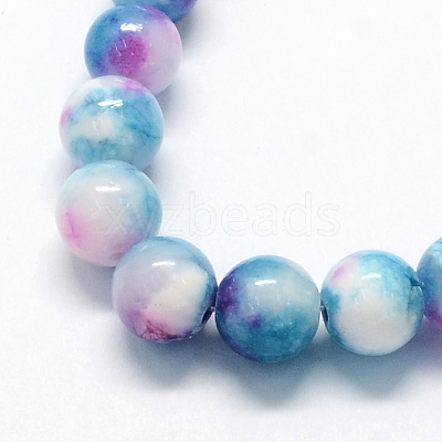 Natural Dyed Persian Jade Gemstone Bead Strands G-R271-8mm-XP19-1