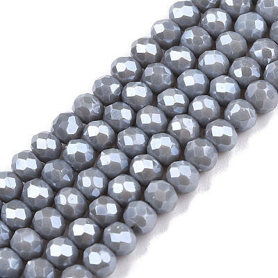 Electroplate Glass Beads Strands EGLA-A044-P4mm-A10-1