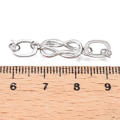 925 Sterling Silver Fold Over Clasps STER-T007-109P-1