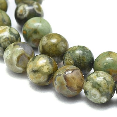 Natural Rhyolite Jasper Beads Strands G-F674-03A-8mm-1