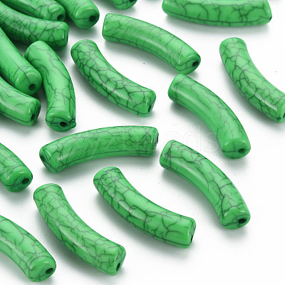 Opaque Crackle Acrylic Beads MACR-S372-002N-007-1
