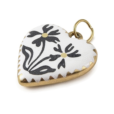Baking Paint 304 Stainless Steel Pendants STAS-C178-01A-1