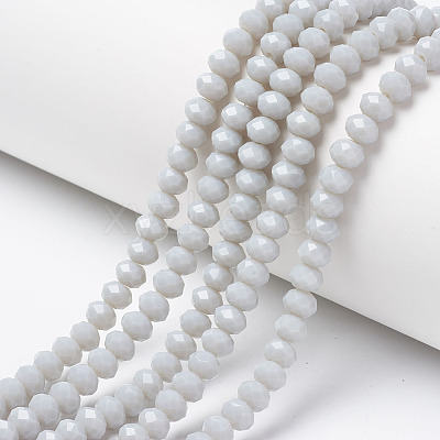 Opaque Solid Color Glass Beads Strands EGLA-A034-P4mm-D15-1