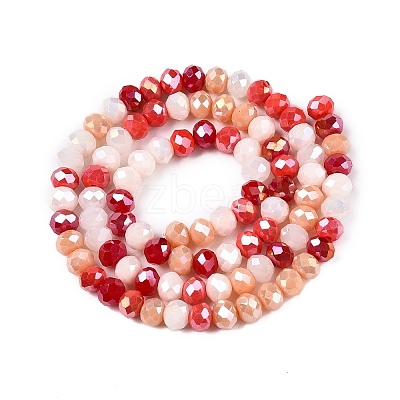 Electroplate Glass Beads Strands GLAA-T023-D16-02-1