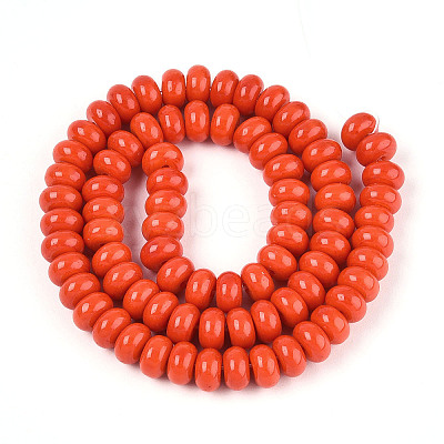 Opaque Spray Painted Glass Beads X-GLAA-ZX008-8mm-18M-1