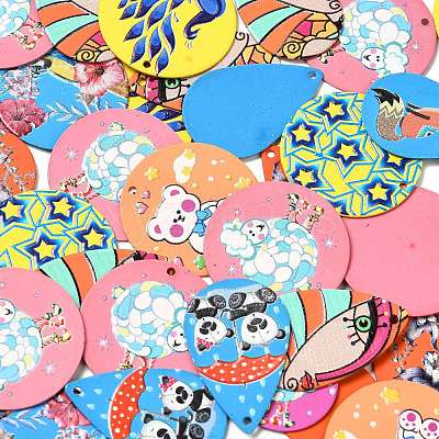 Spray Painted Iron Pendants IFIN-MSMC010-12-1