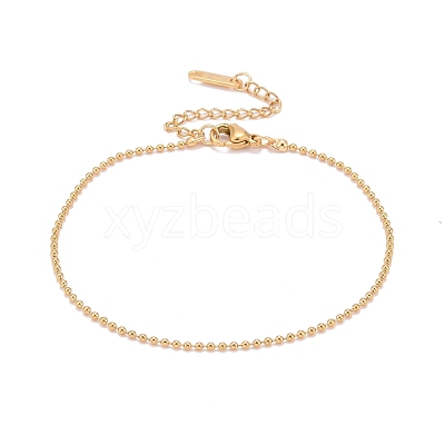 PVD Vacuum Plating 304 Stainless Steel Ball Chains Bracelets BJEW-JB06270-1