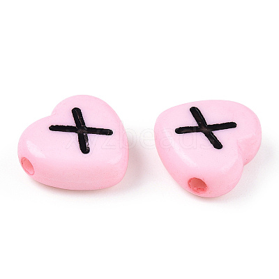 Horizontal Hole Opaque Acrylic Beads SACR-Q126-04D-1