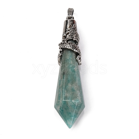 Natural Amazonite Pointed Big Pendants G-Q184-02J-AS-1