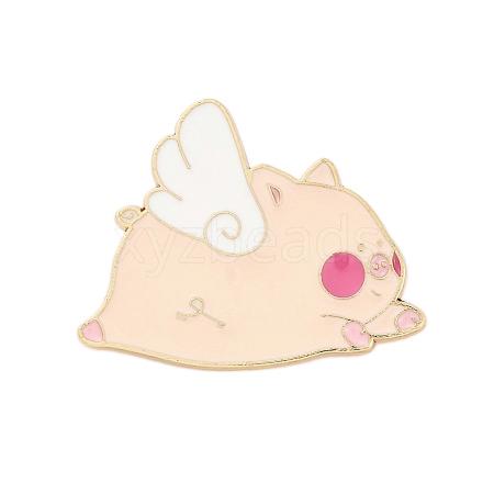 Cartoon Pig Enamel Pins JEWB-S032-04G-G-1