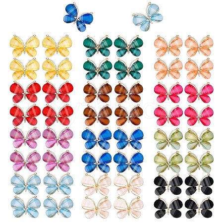   48Pcs 12 Colors Light Gold Alloy Pendants FIND-PH0002-40-1