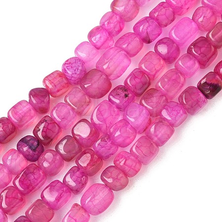 Natural Dragon Veins Agate(Dyed & Heated) Beads Strands G-G177-E14-03-1