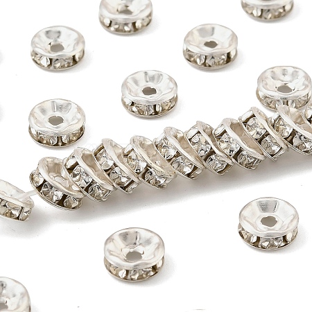 Iron Crystal Rhinestone Spacer Beads RB-A009-8MM-S-1