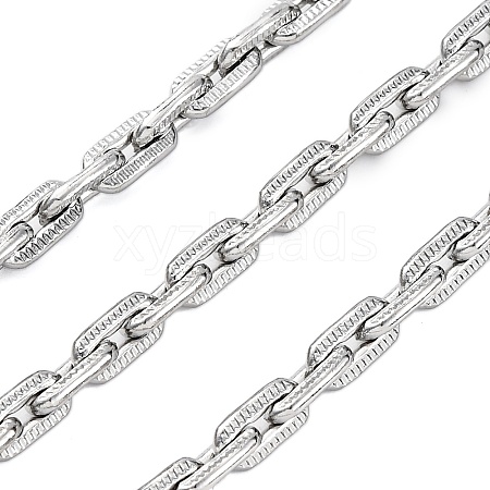 304 Stainless Steel Textured Cable Chains STAS-P386-07P-1