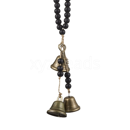 Iron Witch Bell & Alloy Key Pendant Decorations KEYC-JKC00884-1