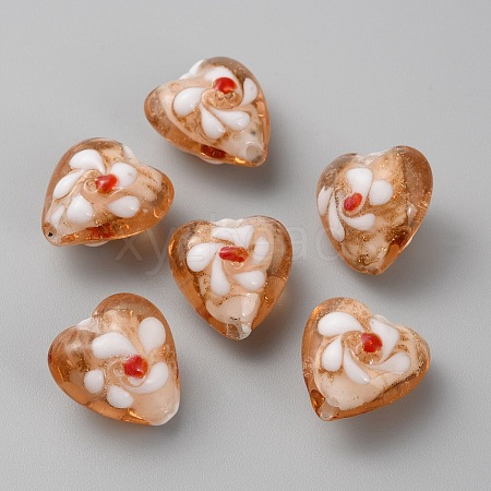 Handmade Lampwork Beads GLAA-WH0032-11D-1