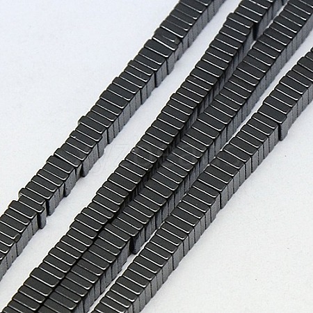 Electroplate Non-magnetic Synthetic Hematite Heishi Beads Strands X-G-J171A-3x3mm-03-1
